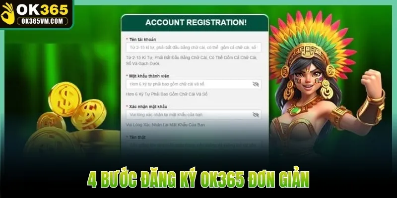 4 bước đăng ký OK365 đơn giản