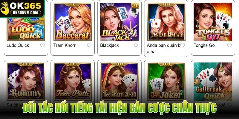 Đối tác nổi tiếng tái hiện bàn cược chân thực